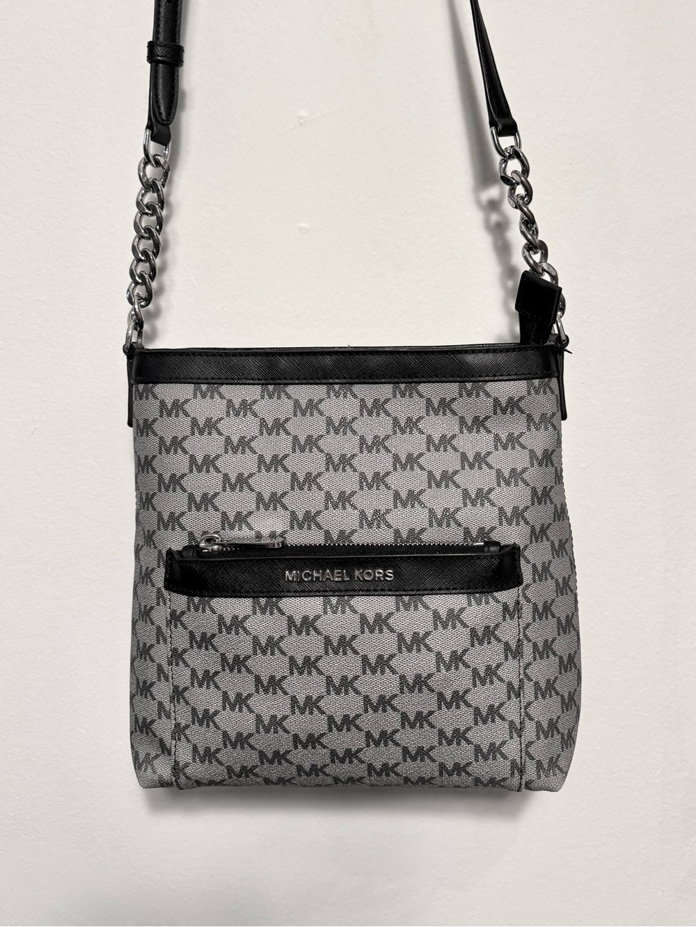 Michael Kors Monogram Chain Crossbody Bag
